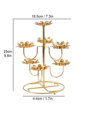 Metal Light Cup Lotus Butter Lamp Holder Home Decoration for