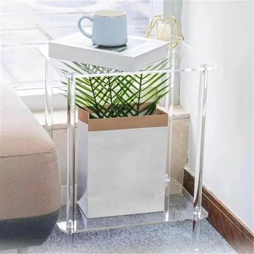 Acrylic Coffee Table Square Side Table Accent Table Sofa