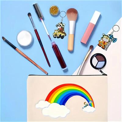 5pcs Blank Canvas Zipper Pouch Bulk, Makeup Bag Pencil Case