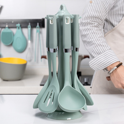 Silicone kitchen utensils cooking shovel soup leaky spoon ki