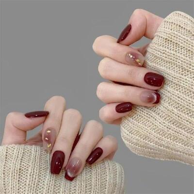 Handmade Nail Art Cherry Diffusion Cat Eye Flash Red Color