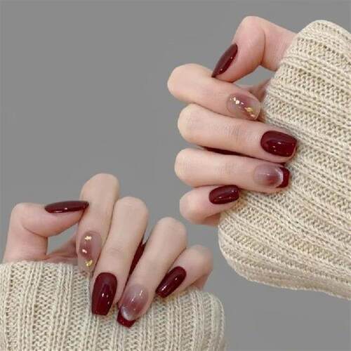 Handmade Nail Art Cherry Diffusion Cat Eye Flash Red Color