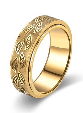 Rotatable Eye Couple Ring Fashion Stress Relief Evil Eye Eur