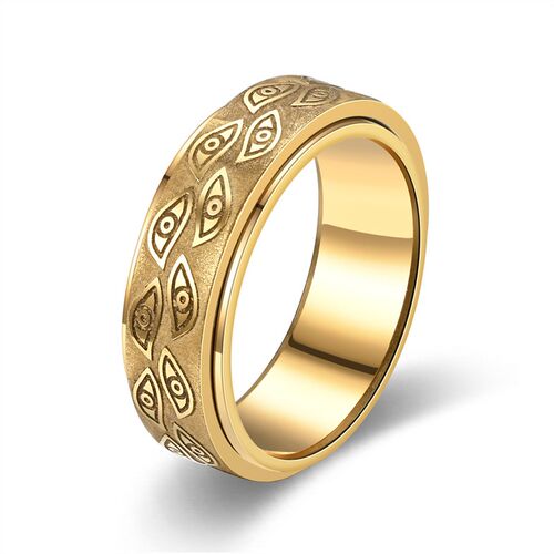 Rotatable Eye Couple Ring Fashion Stress Relief Evil Eye Eur