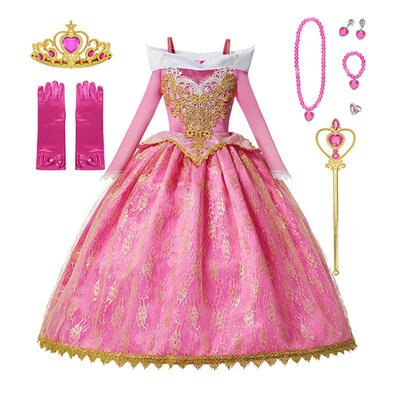 Rapunzel Princess Dress for Children Birthday Carnival Hallo