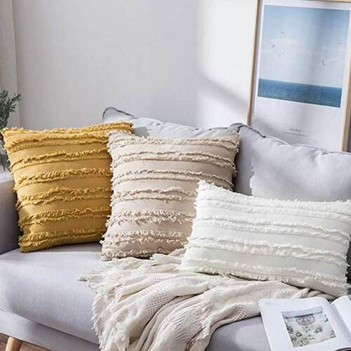 Cotton linen pillowcase sofa cushion pillowcase cover
