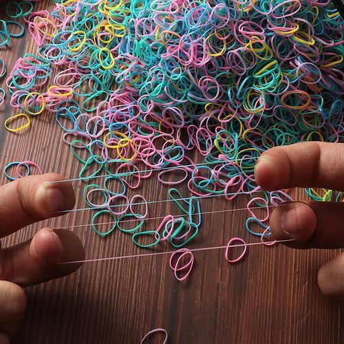 2000 Piece Pack Childrens High Elasticity Rubber Band Hair