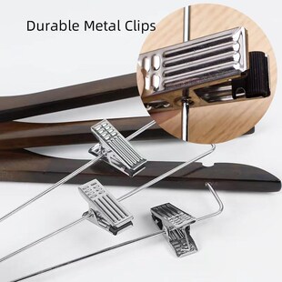 20 Pack Wooden Skirt Hangers with Clips High quality wooden