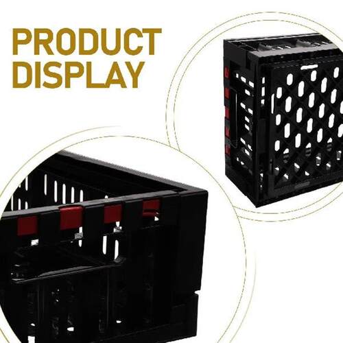 1pcs Foldable Box for Fruits Vegetables Black Collapsible
