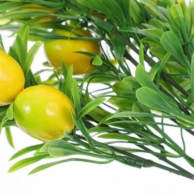 2 Pcs Artificial Lemon Branch Fake Fruit Decor Faux Plant