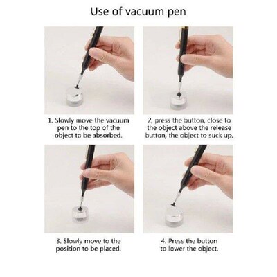 Vacuum Pen with Suctions Pad IC Tweezer PickUp Tool Solders