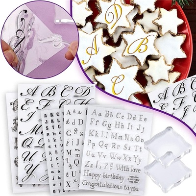 Cake Decorating Tools Alphabet Fondant Cake Stamp Silicone