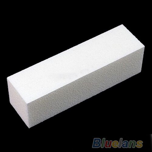 10Pc White Nail Art Buffer File Block Pedicure Manicure Buff