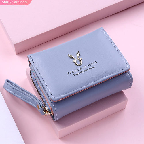 2021 New Fashion Womens Wallet Short Women Coin Purse W