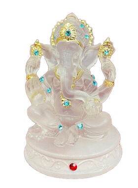 泰国象神摆件琉璃招财东南亚风格桌面摆设工艺品龙婆洪中控台装饰