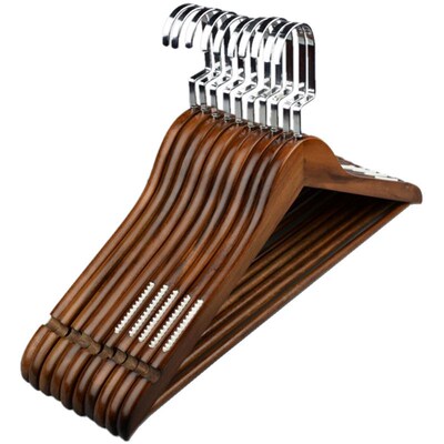 实木衣架子Solid wood coat hanger non-slip coat and hat rack