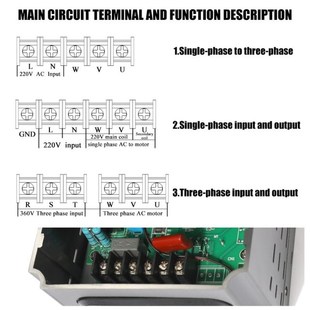Universal VFD Frequency Speed Controller 2.2KW 220V AC Motor