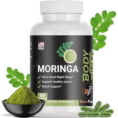 BODY FUELER Organic Moringa Capsules - Joint Support Supp