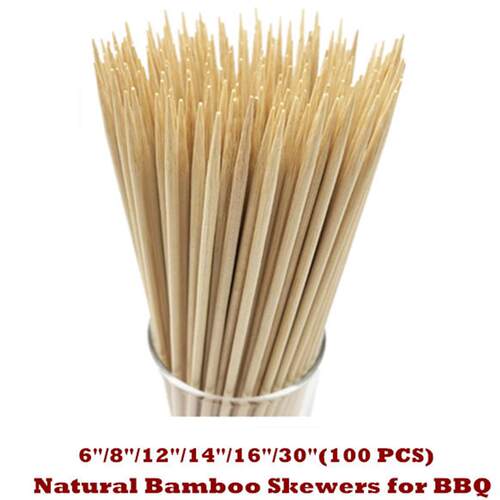 Bamboo Skewers for BBQ Grilling Kitchen Barbecue Appetiser