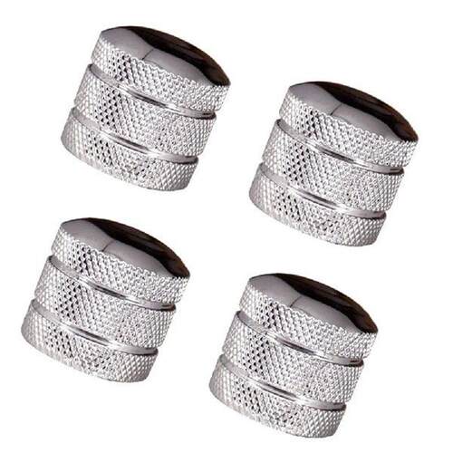 4PCS Plated Guitar Bass Dome Tone Volume Control Knobs For