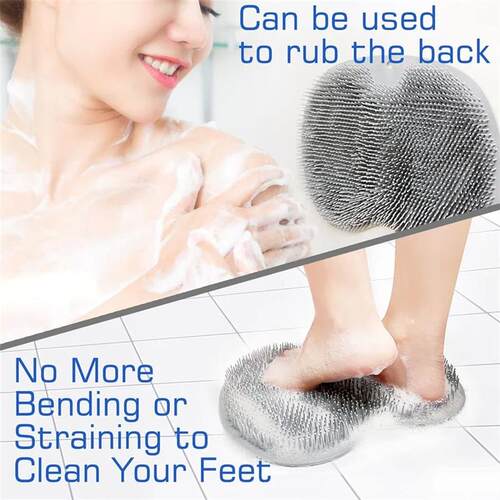 Shower Foot Scrubber Mat Back Washer Exfoliating Bath Wash P