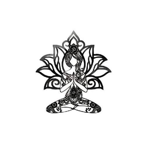 1 piece Creative Lotus Girls Namaste Metal Wall Art