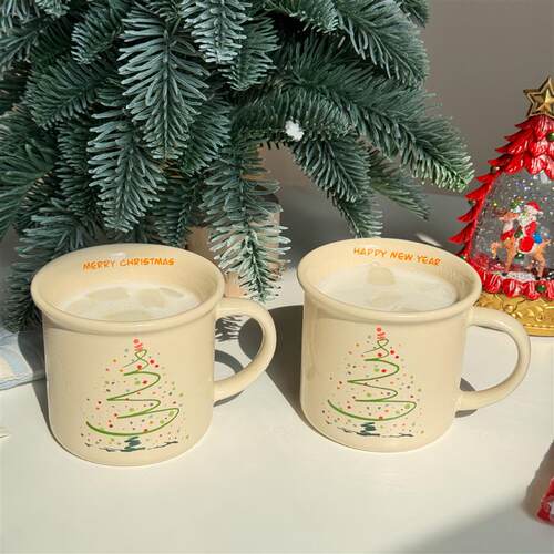 Christmas Mug Cute Coffee Cup Christmas Tree Ceramic Water C