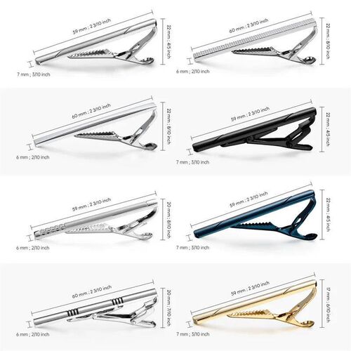 7/8/10 PCS Tie Clip Set With Gift Box Wedding Guests Gifts M