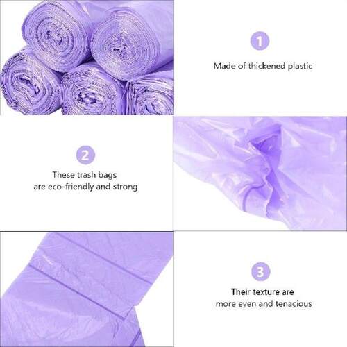 100pcs Trash Bags Strong Garbage Sacks Eco Friendly Leak