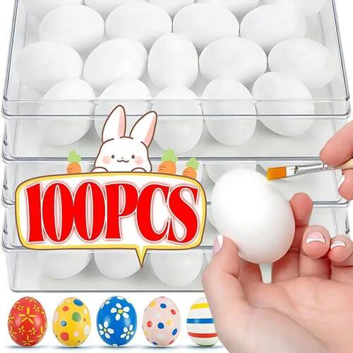 100/10pcs Easter Egg Painting Eggs DIY Easter Egg Easter Dec