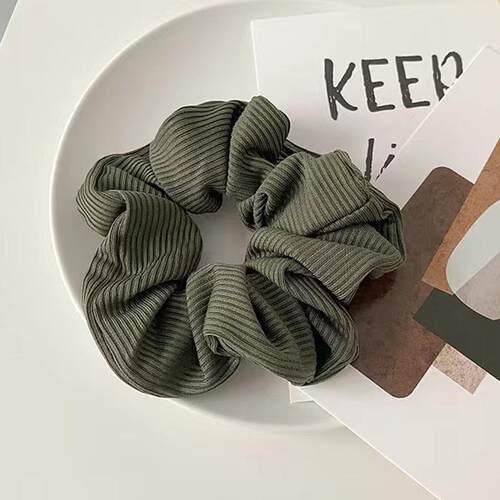 2022 New Knitted Hair Scrunchie Headband for Women Solid Col