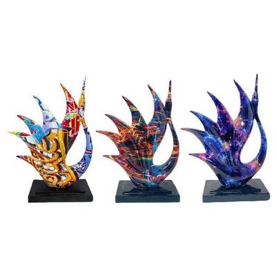 Abstract Swan Statue Art Crafts Tabletop Ornament for
