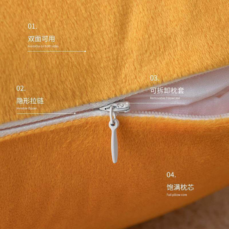 Throw pillow sofa back cushion cover velvet Pillow case新款图片