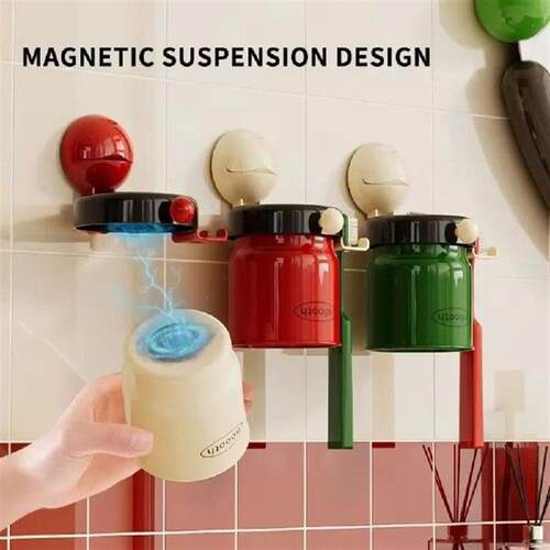Wall Mounted Toothbrush Storage Rack Set No Drill