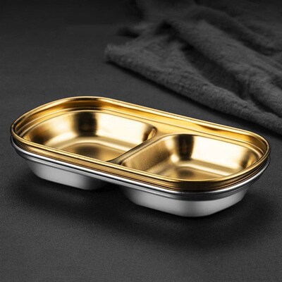 Stainless Steel Camping Seasoning Plate Tray Sauce Dish Spic