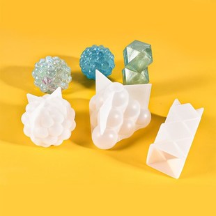 Multi-Style Geometric Bubble Ball Silicone Candle Mold Spher