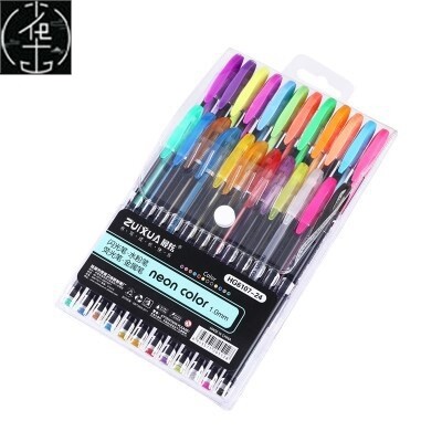 24 36 48 color Gel Pen Set Refills Metallic Pastel Neon Gli