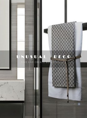 UNUSUL 样板间卫生间浴室淋浴房装饰毛巾浴巾方巾装洗手台挂件