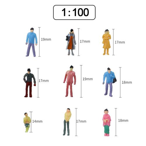 100Pcs 00/150/200 Scale Model Miniature Figures N Scale Pain
