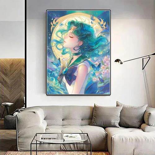 Fairy Dust AB Cartoon Girl Diamond Painting Beauty Girl Warr