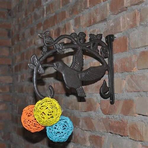 Wrought Iron Rack with Hanging Basket Bracket - Ideal for