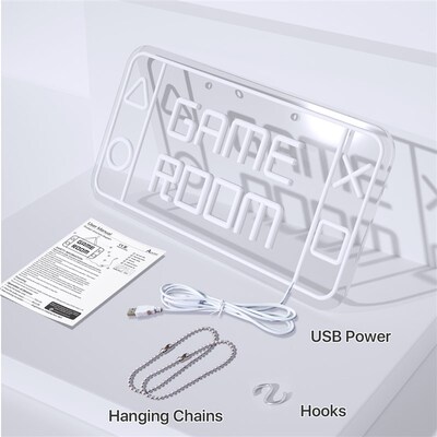 Led Game Room Neon Signs Dimmable Neon Lights for Bedroom Wa