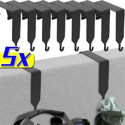 1/5PCS Adjustable Door Storage Hooks Metal Hanging Rack for0