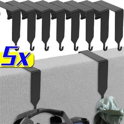 1/5PCS Adjustable Door Storage Hooks Metal Hanging Rack for0