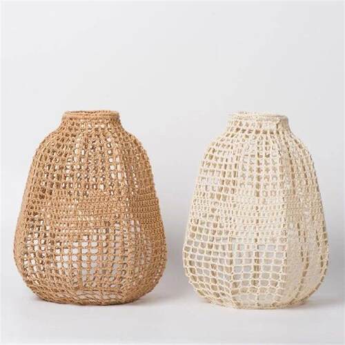 Woven Pendant Lamp Shade Hanging Lamp Shade for Bedroom
