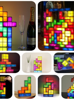 New Tetris Stackable LED Desk Lamp Tetris Lamp gift