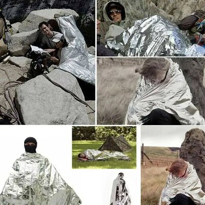 Emergency Thermal Poncho Blanket Lightweight Folding Water R