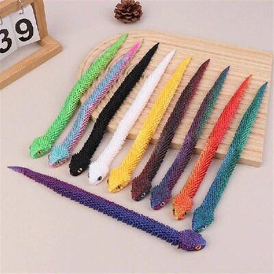 1PC 3D Printed Snake Decoration Desk Accessories Room Decor