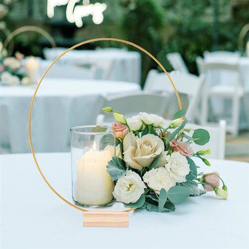 Metal Floral Hoop Wreath Macrame Craft Hoop Rings For DIY We