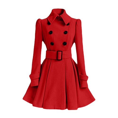 New autumn and winter double breasted thickened womens